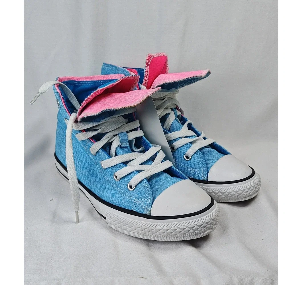 Converse All Star Sneakers Blue Pink Double Tongue 4 Junior EU 36 New Unisex